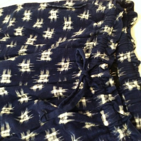 Vintage 90s Carole Little Sport Ikat Shorts Ladies-6 Pockets Drawstring Navy - Picture 9 of 9